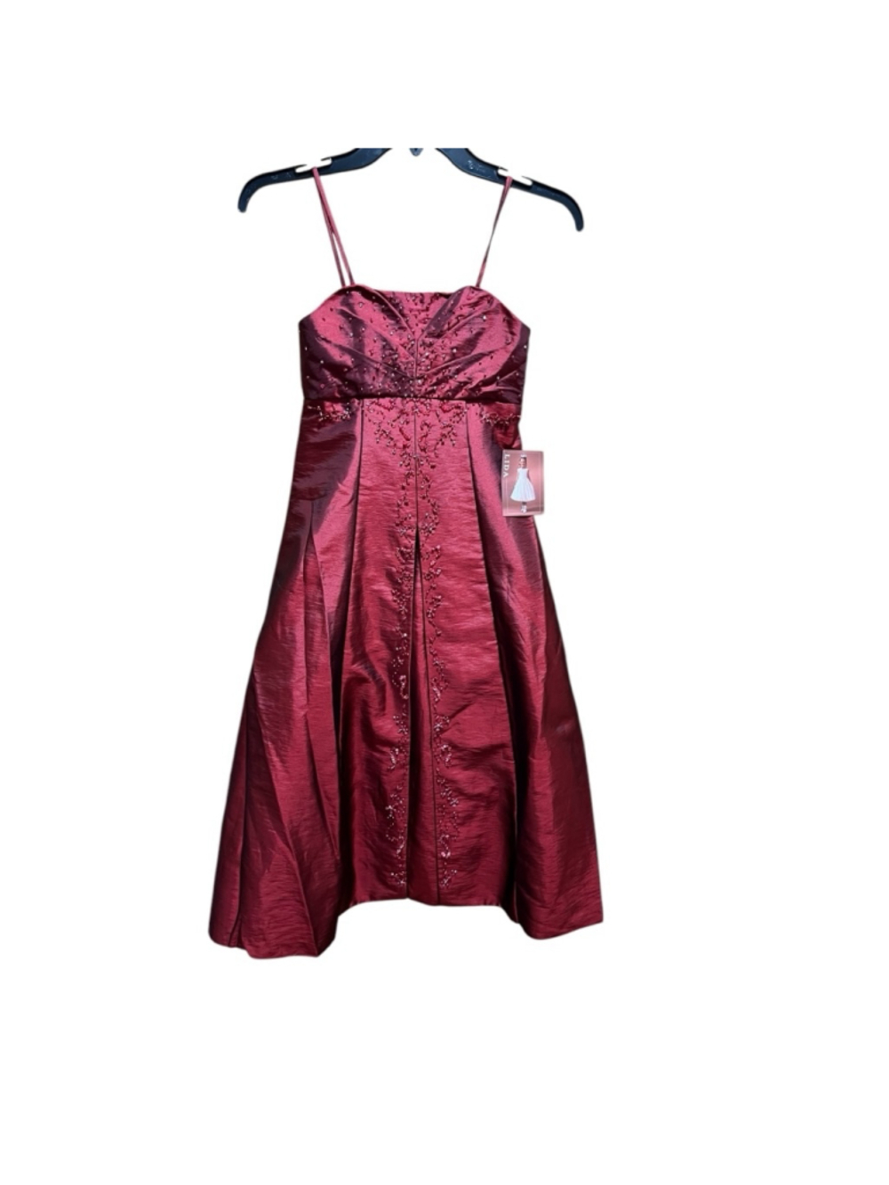 Vintage Girls Size 8 Lida USA’ Formal Dress Red Wine Burgundy NWT
